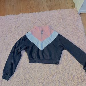 Cropped quarter-zip sweatshirt H&M size XS